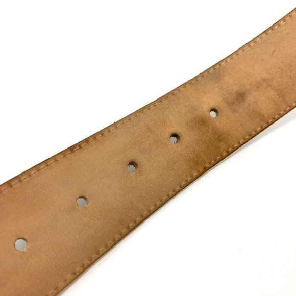 AUTHENTIC LOUIS VUITTON M9609 DamierAzur LV Ceinture Initial Pin buckle belt Whi - Picture 9 of 12